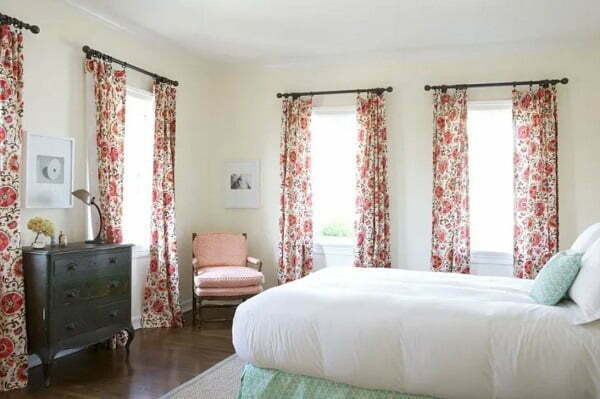 floral multi window curtains