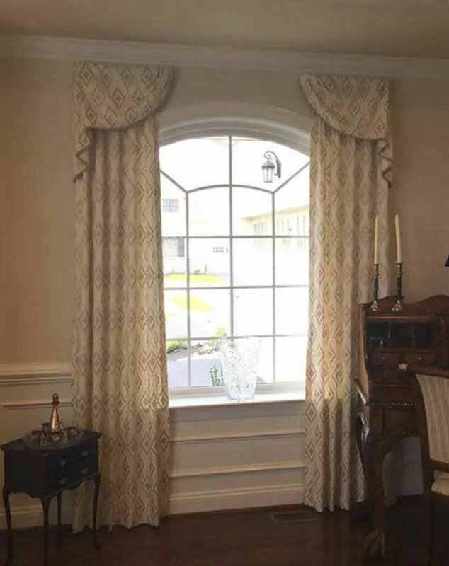 arched window drapes