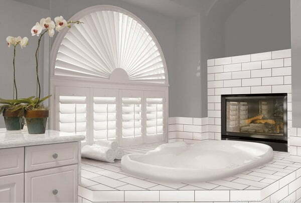 bathroom arch window