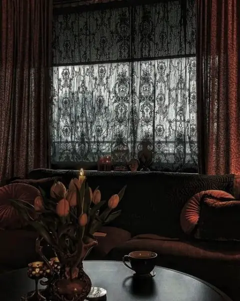 Gothic Lace Curtains lace window treatment