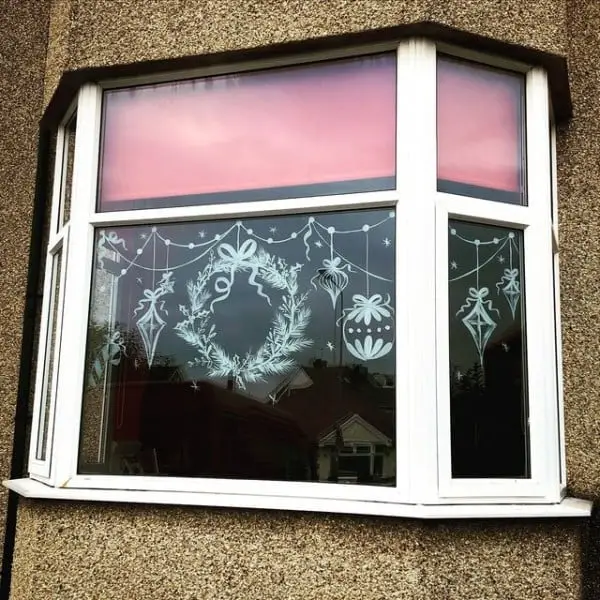 Floral Window Paint window paint idea