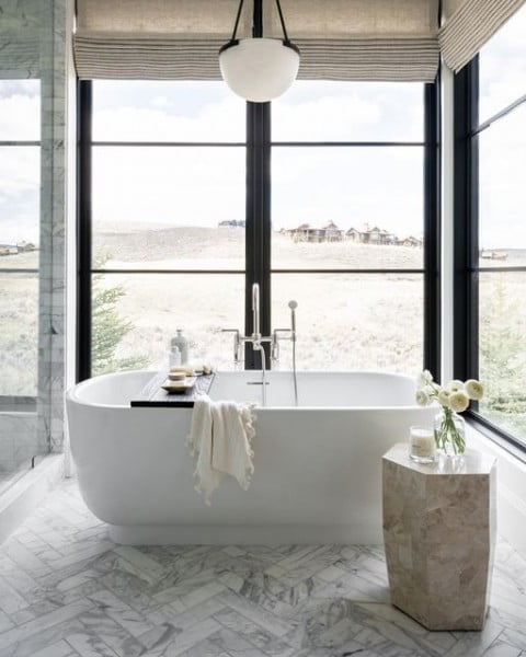 Bubble Bath with a View bathroom window