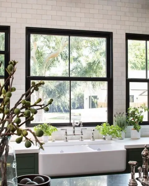 Modern Classic Kitchen interior window trim