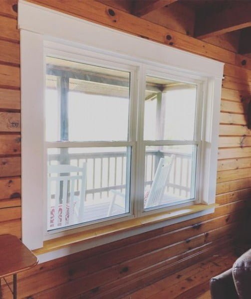 White Painted Window Trim interior window trim