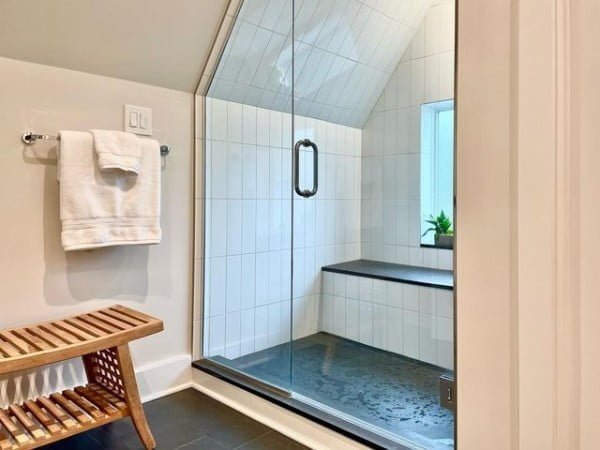 Natural Light and Outdoor Connection Shower Window shower window