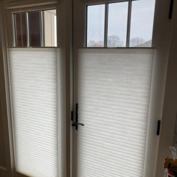 Cordless Honeycomb Shades with Top-Down-Bottom-Up Feature door window covering