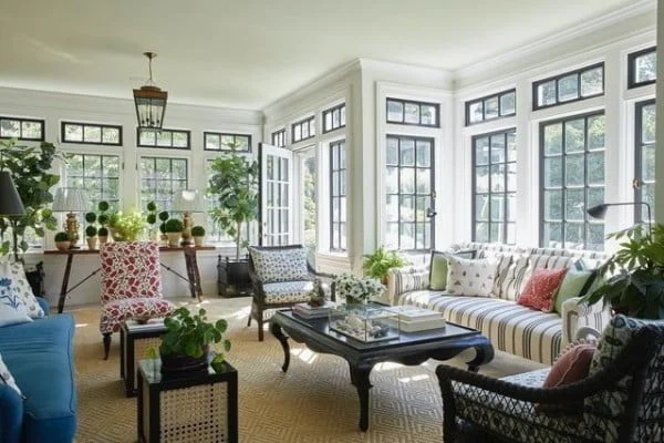 Swinging Doors sunroom windows