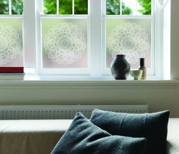 Mandala Centrepiece Design window privacy