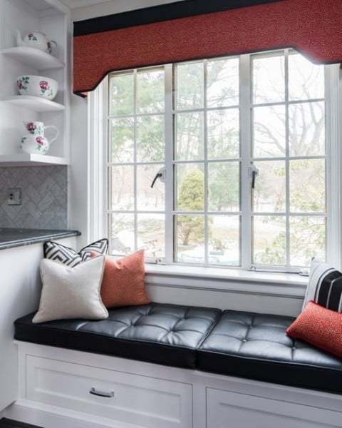 Custom Cornices and Pillows windows cornice