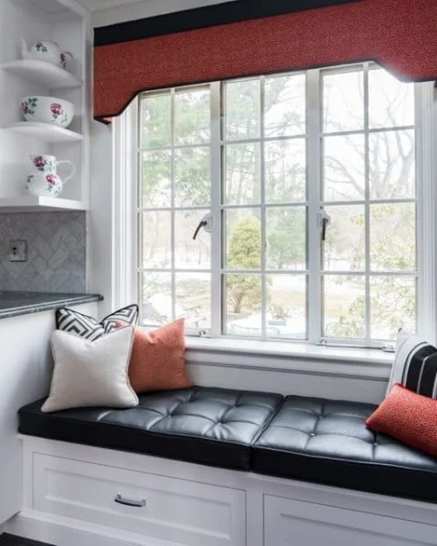 Custom Cornices and Pillows windows cornice