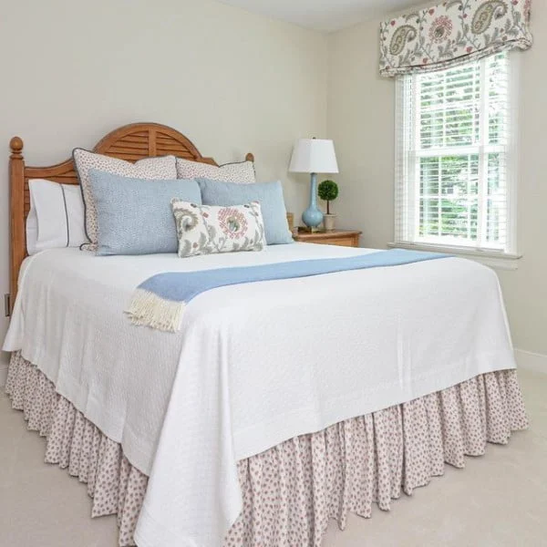 Sky Blue and Blush Window Cornice windows cornice