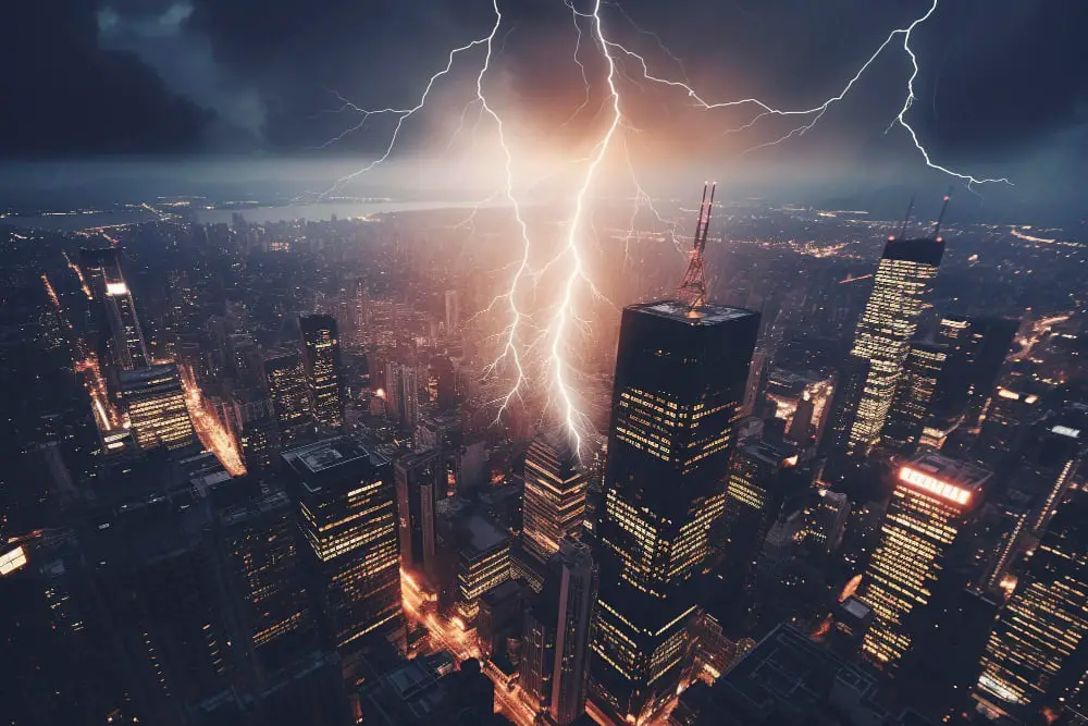 Lightning On Buildings