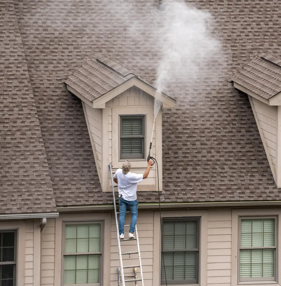 Pressure Washing in Window