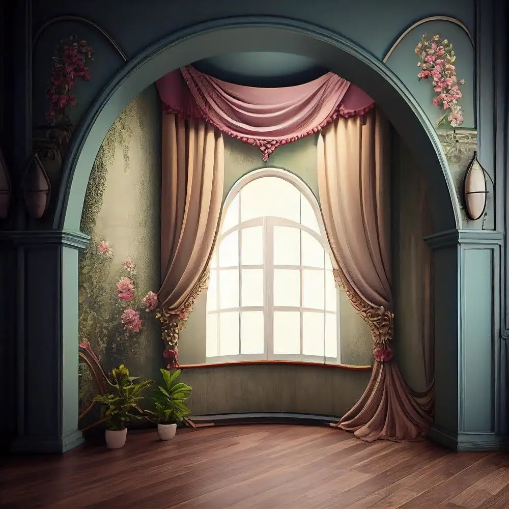 arched curtain