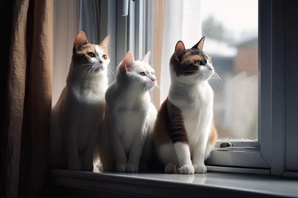 cats in the window