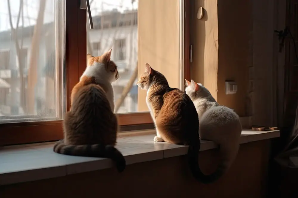 cats in windowsill