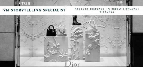Dior storefront/shop window/visual merchandising of Bond St store