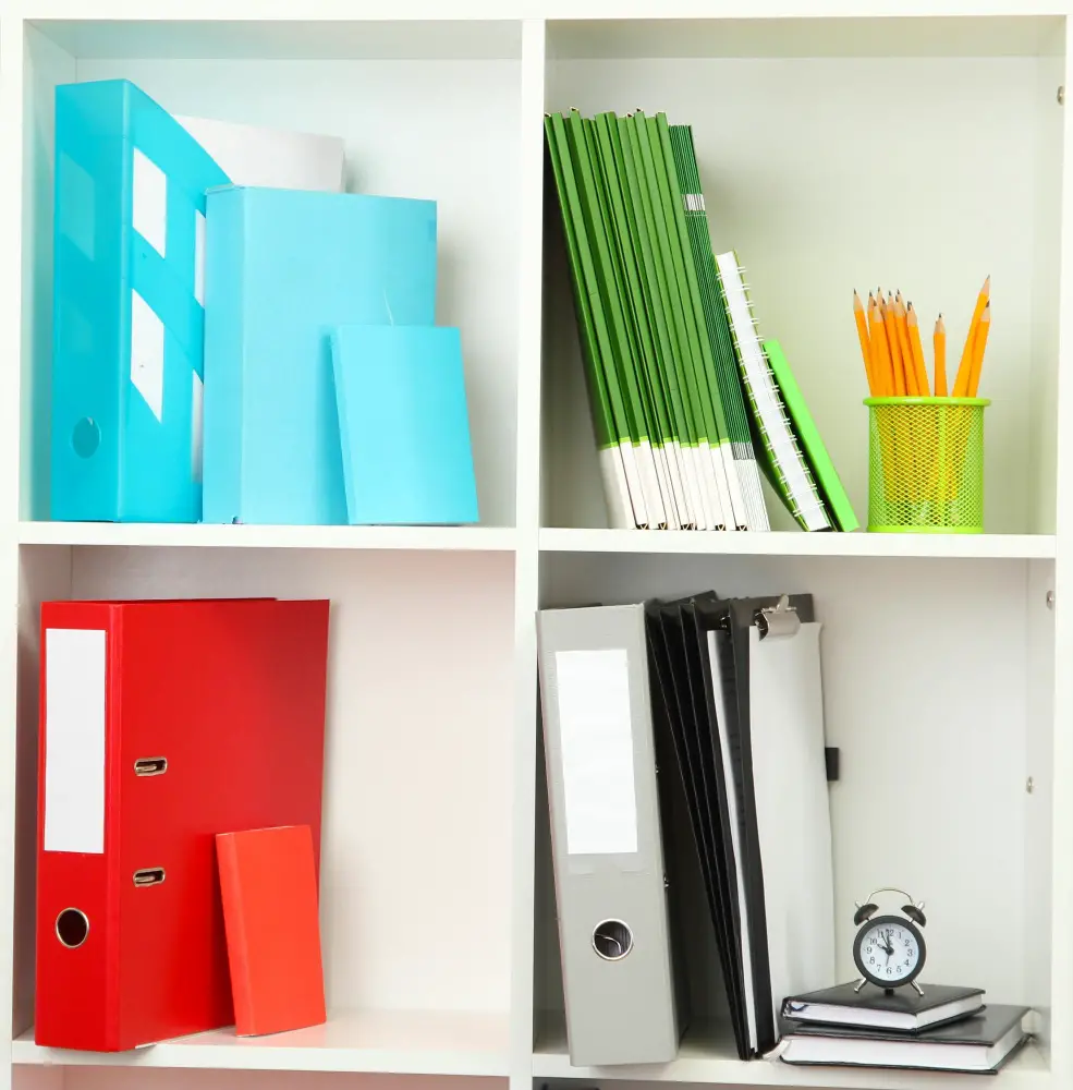 3-Ring Binder in shelf