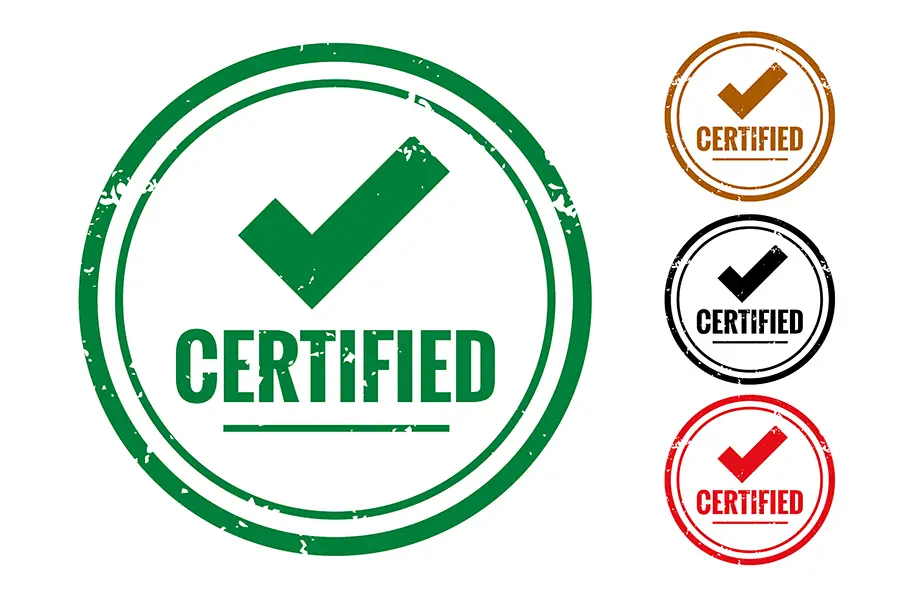 Certification Stickers