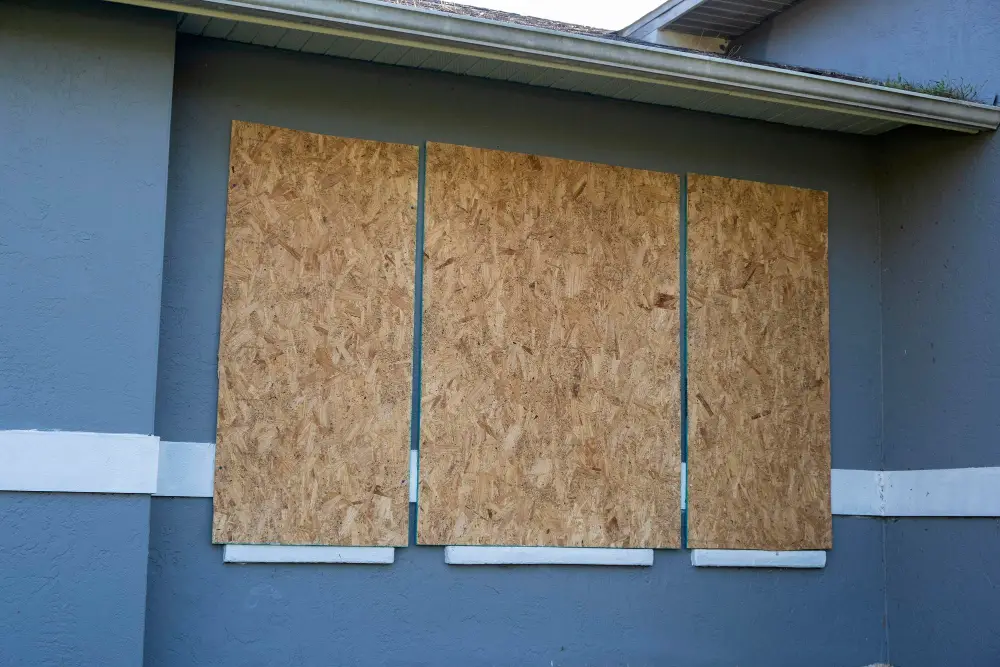 broken window plywood