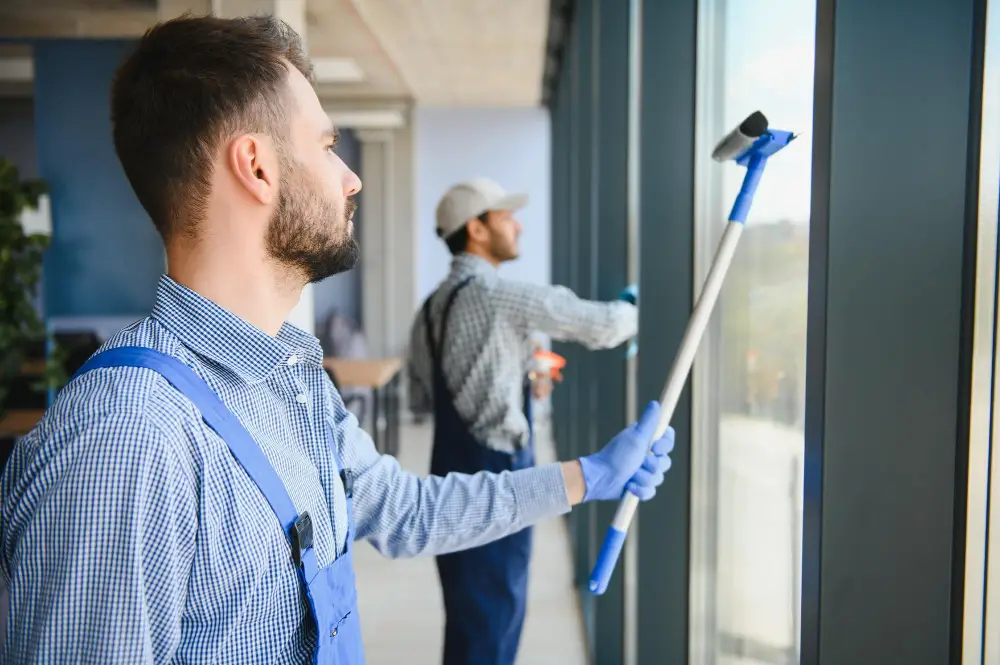 group of window washers