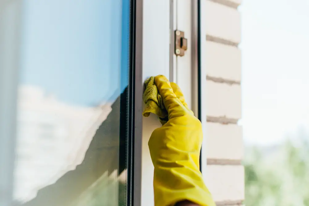 window frame cleaning