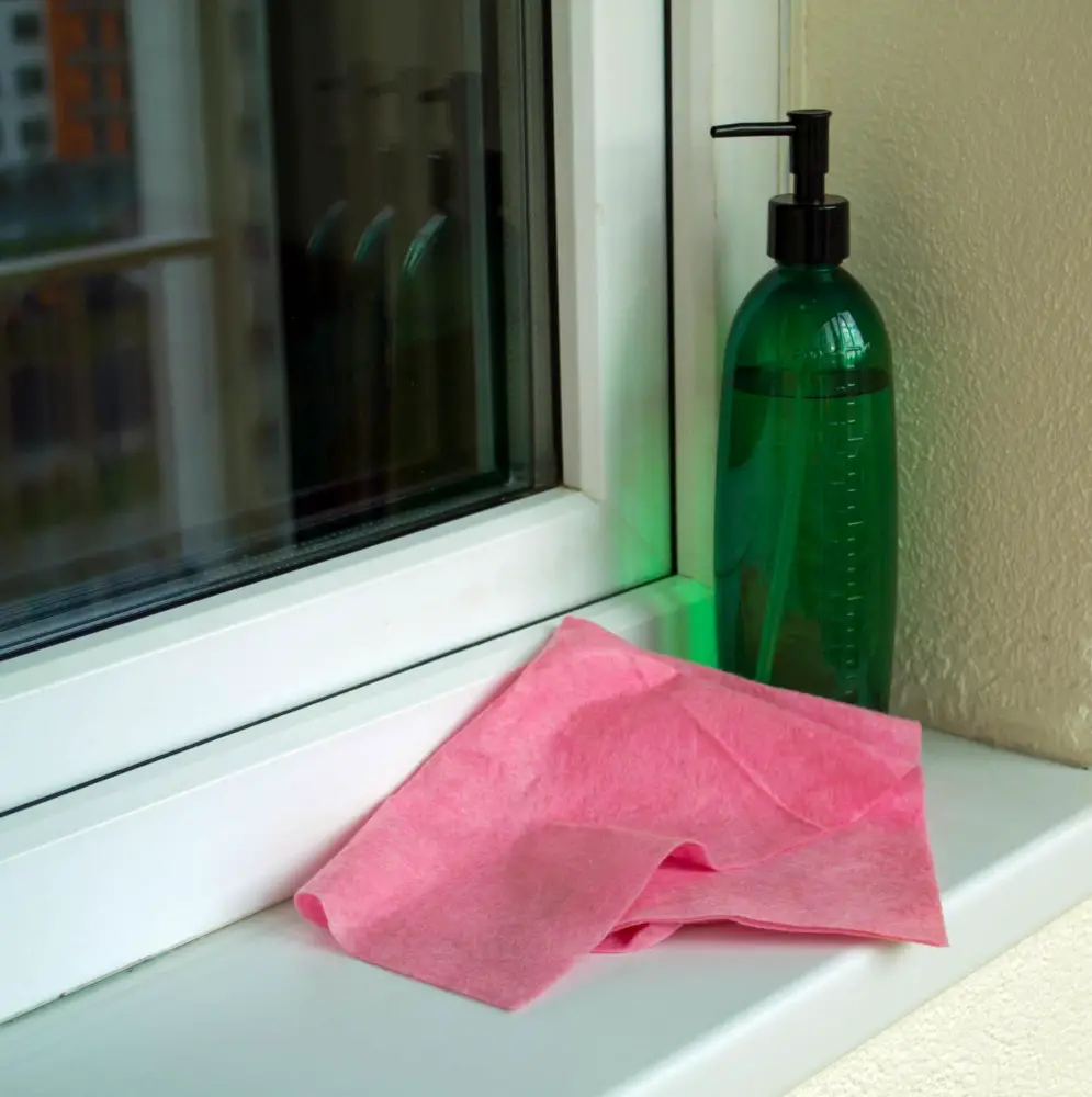 Cleaning Window Sills Cloth