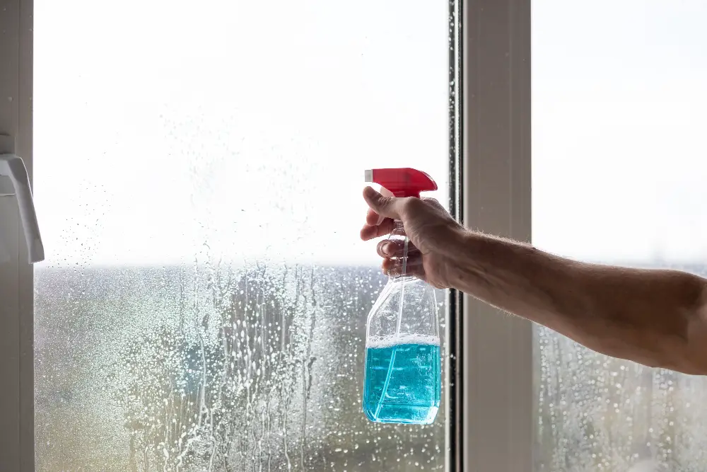 Spray the Decal With Soapy Water Window Glass