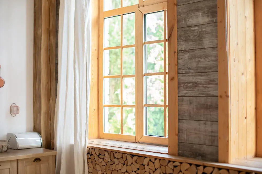 Wood Window Frame with Sill