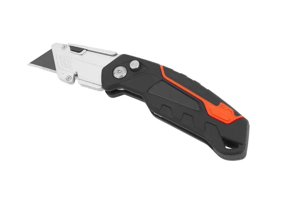 Black utility knife window caulk removal tool