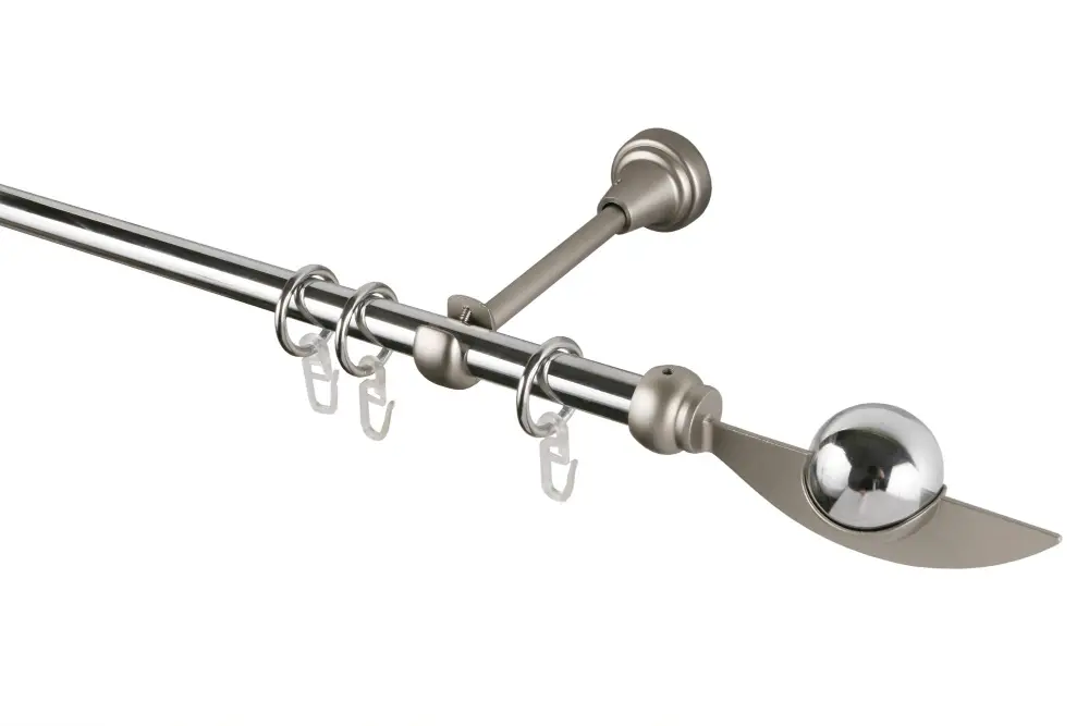 Window Curtain Rod with C-rings
