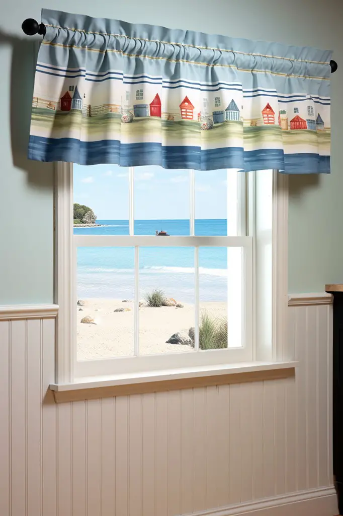 beach hut design valance