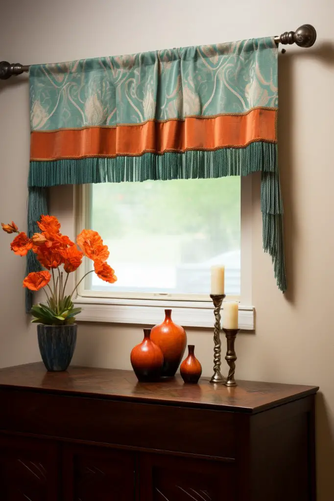 box valance with tassel fringe