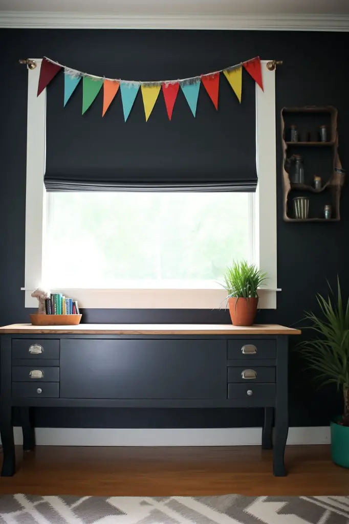 chalkboard paint box valance