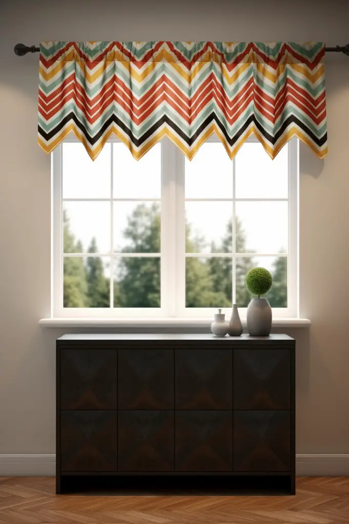 chevron pattern box valance