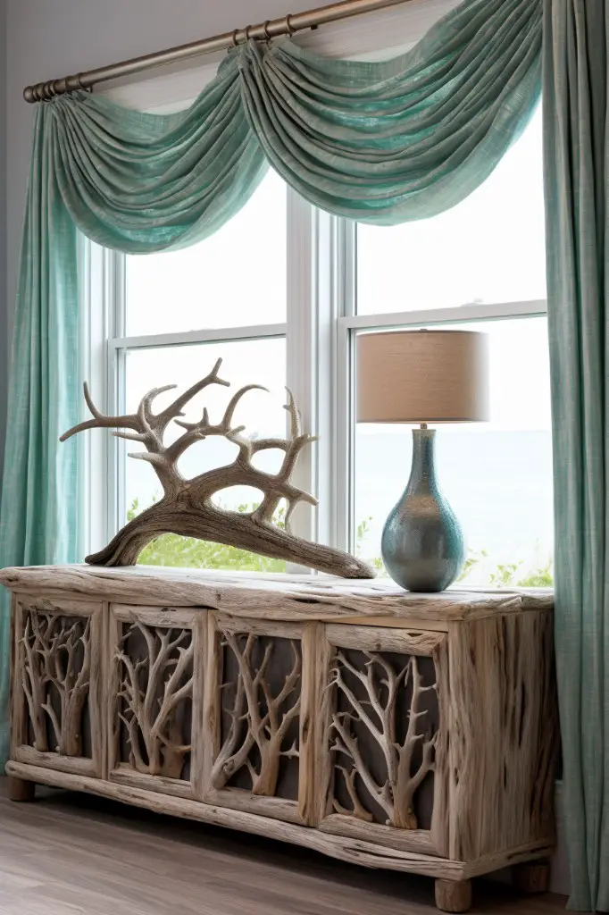 driftwood inspired valance