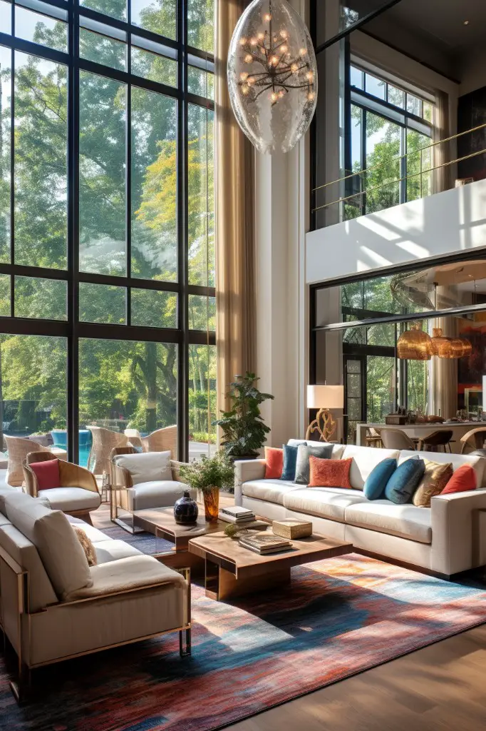 full length living room windows
