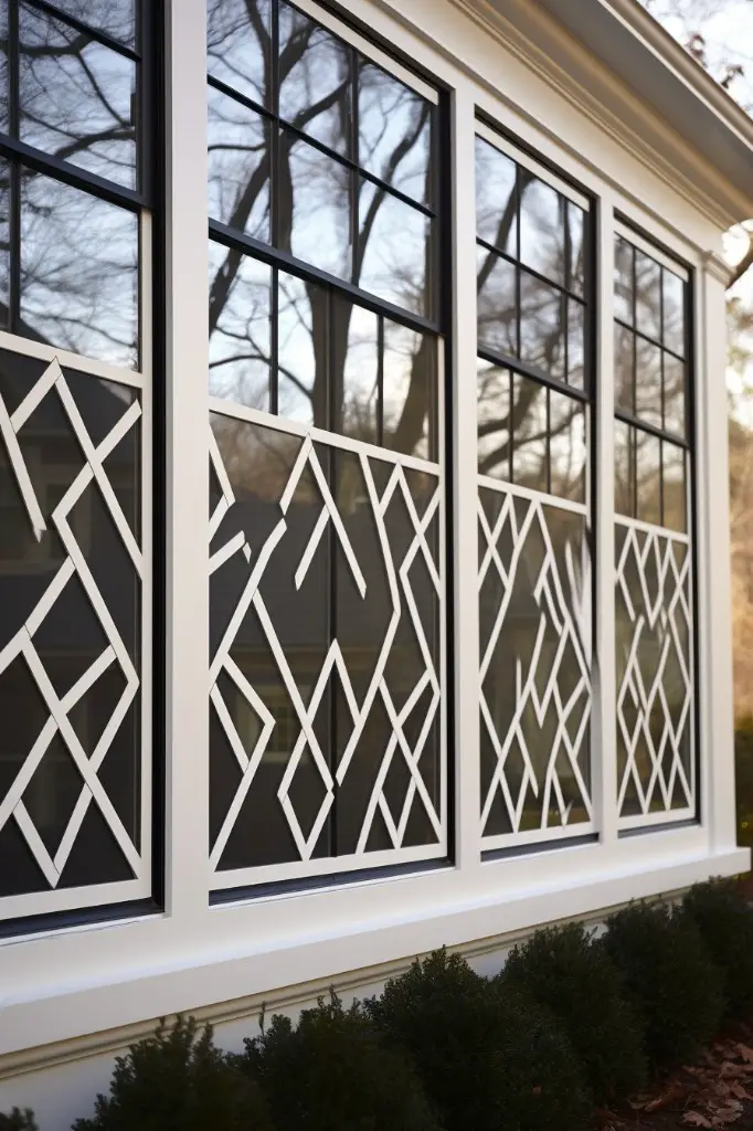 geometric patterned trim