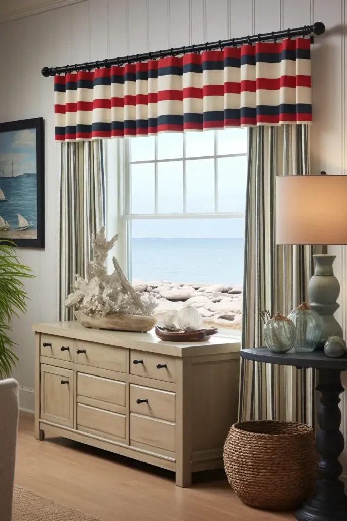 nautical striped valance