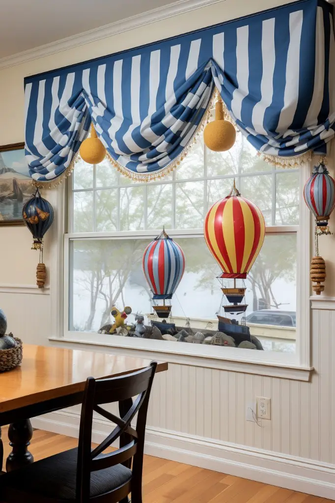 nautical theme balloon valance