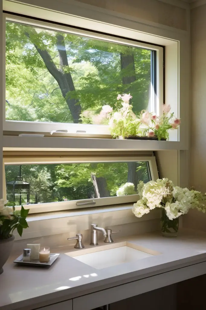 pivot windows for bathroom ventilation