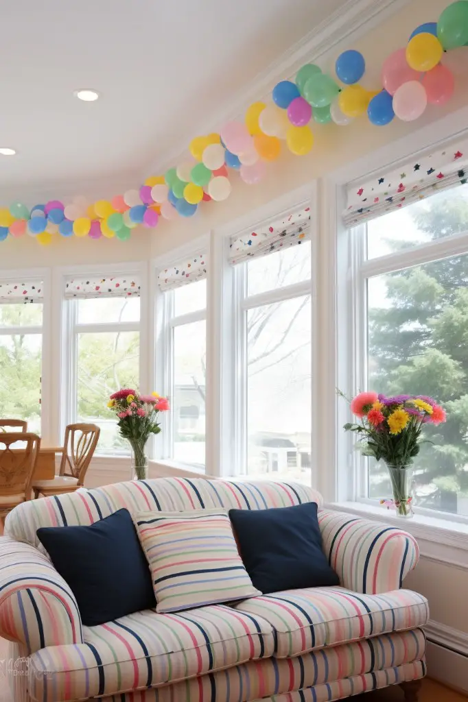 polka dot balloon valance