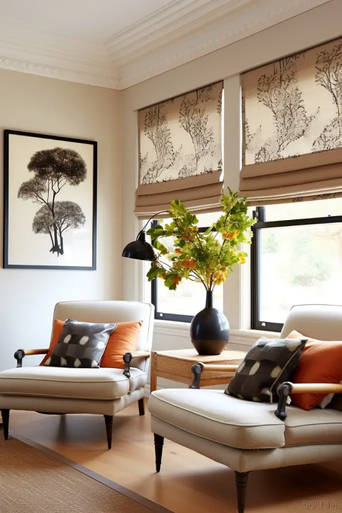 Blinds With Valance Ideas Guide To Enhance Your Home Decor   Roller Blinds With Fringed Valance 