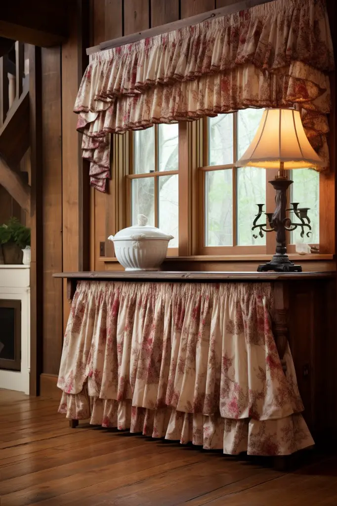 ruffled toile valance