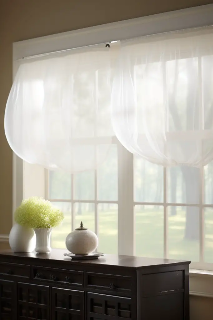 sheer voile balloon valance