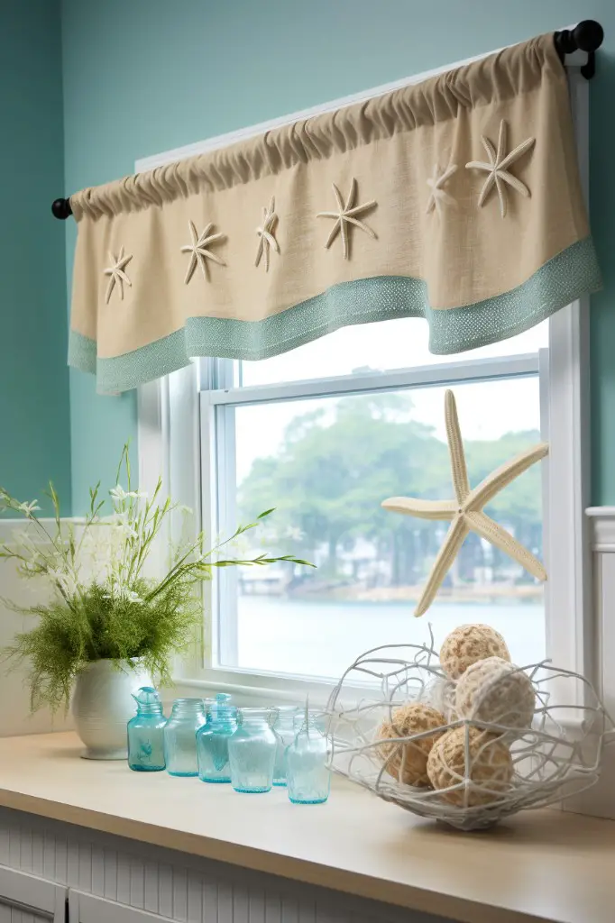 starfish themed valance