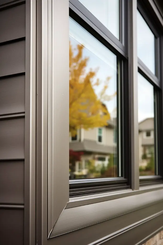 vinyl trim designed to look like metal