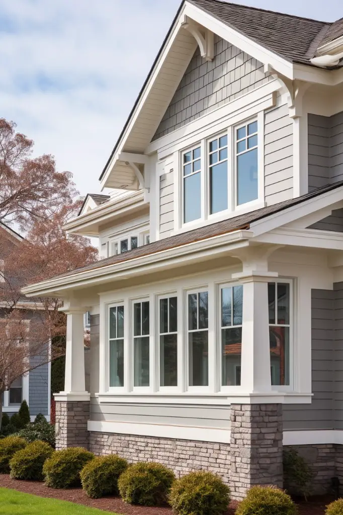 vinyl trim with matching gutters