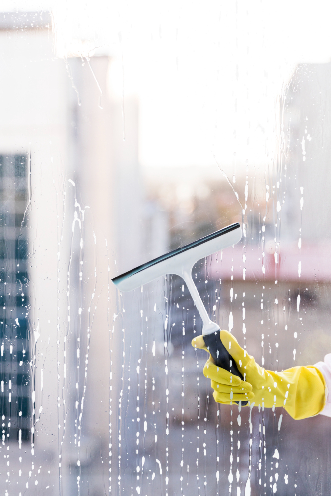 cleaning window