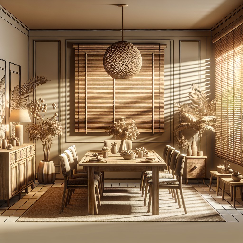 incorporate natural elements with bamboo shades